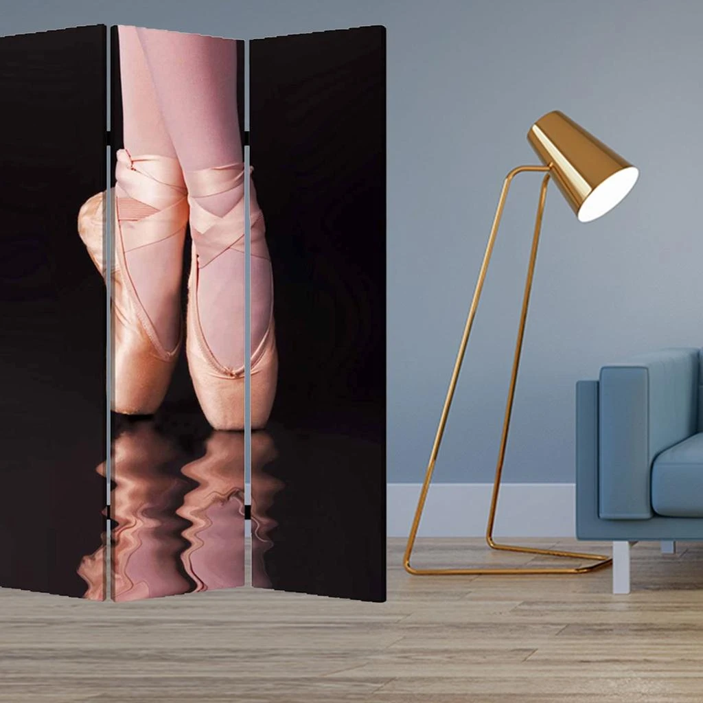 Hivvago 48" X 72" Multi Color Wood Canvas Ballet  Screen 5