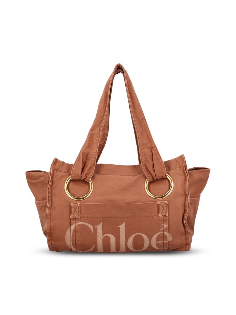 Chloé Chloé Logo Printed Tote Bag