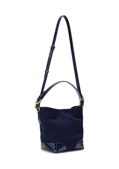 Ralph Lauren Canvas-Leather Medium Witley Bucket Bag 3