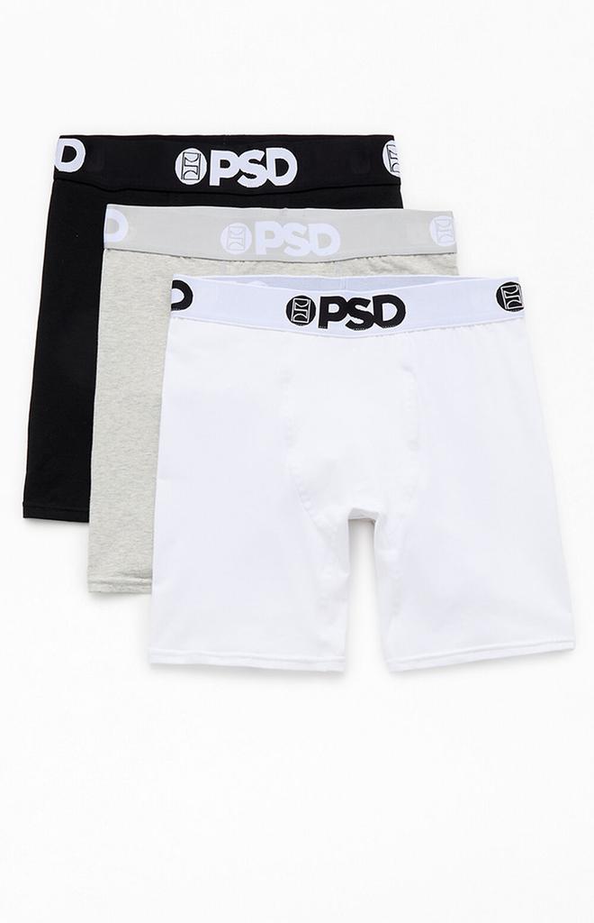 PSD Underwear 3 Pack Solid Color Boxer Briefs