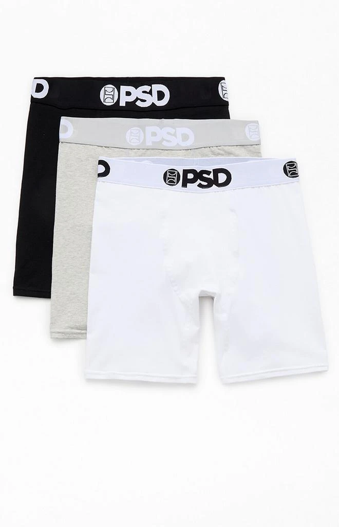 PSD Underwear 3 Pack Solid Color Boxer Briefs 1
