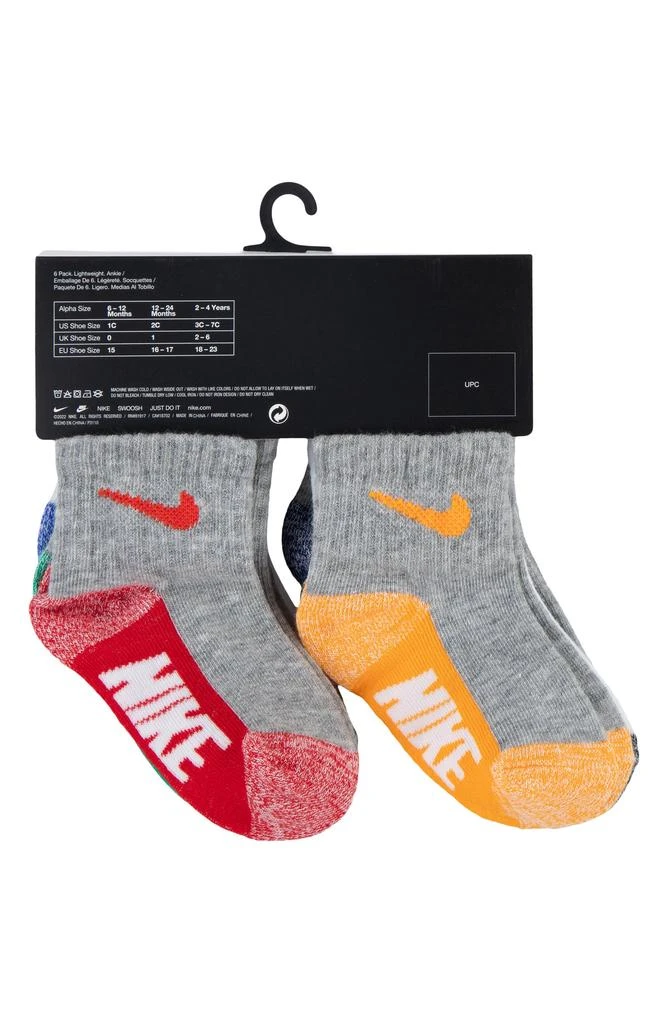 NIKE Assorted 6-Pack Ankle Socks