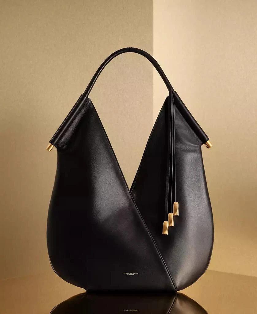 Donna Karan New York Donna Karan Baldwin Small Shoulder with Leather Wrapped Rounded Handle 4