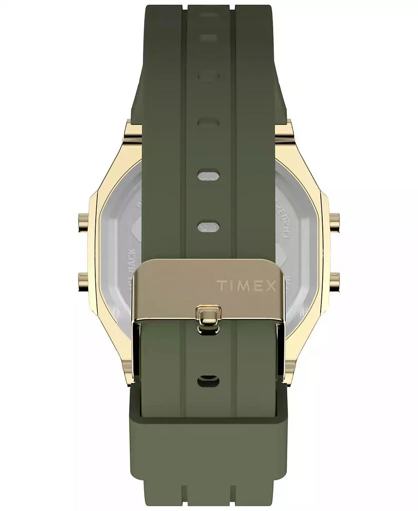 Timex Unisex Activity Tracker Digital Green Silicone Strap 40mm Octagonal Watch 4