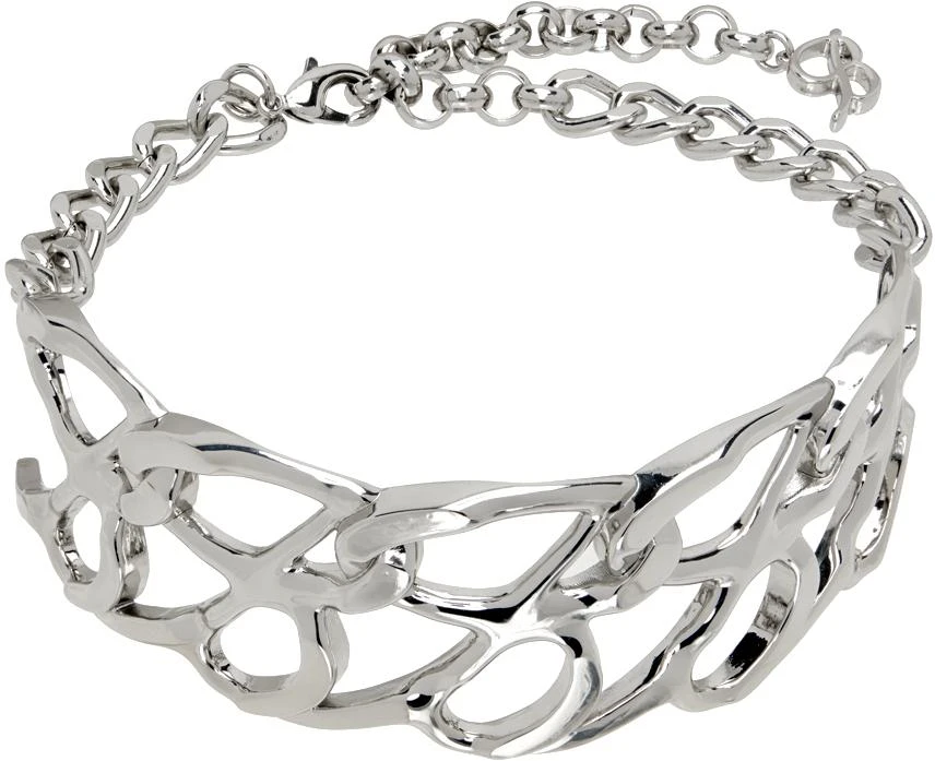 Blumarine Silver B Monogram Choker 1