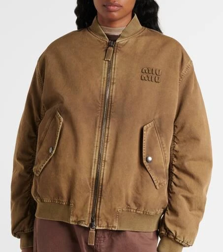 Miu Miu Cotton gabardine bomber jacket 6