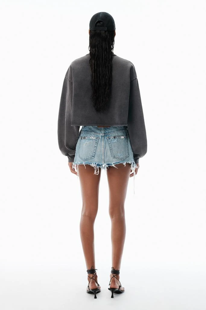 Alexander Wang Black Cropped Sweatshirt with Logo 4