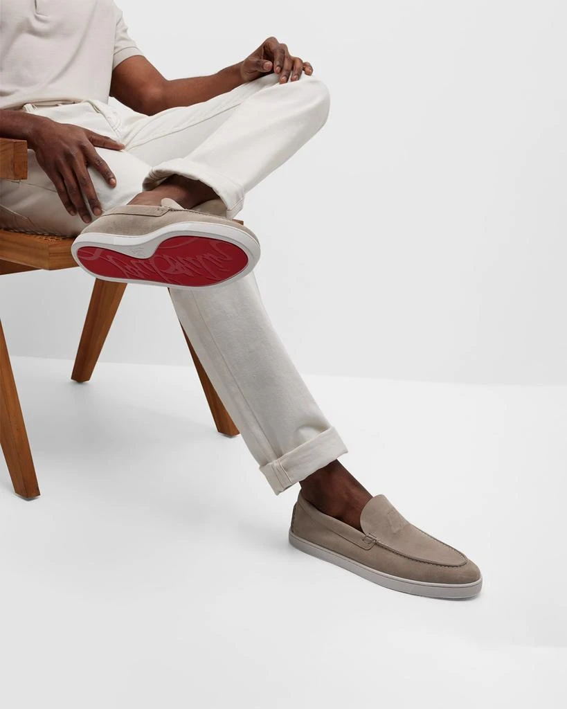 Christian Louboutin Men's Varsiboat Red Sole Leather Boat Shoes 3