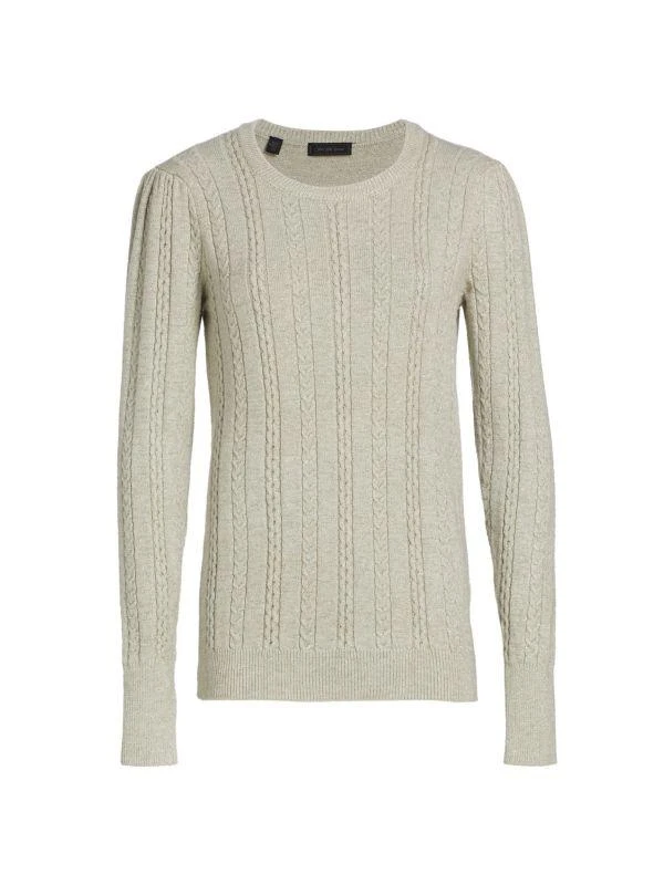 Saks Fifth Avenue COLLECTION Sparkle Cable-Knit Sweater 5