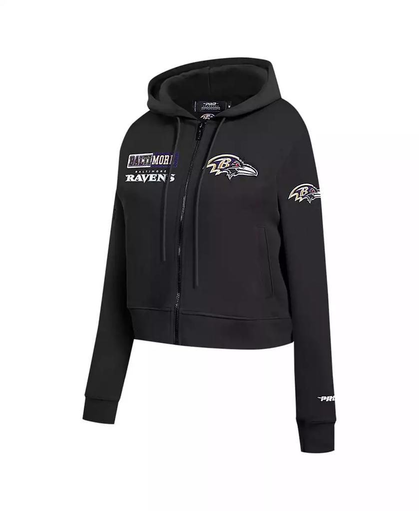 Pro Standard Women's Black Baltimore Ravens Split Logo Full-Zip Hoodie