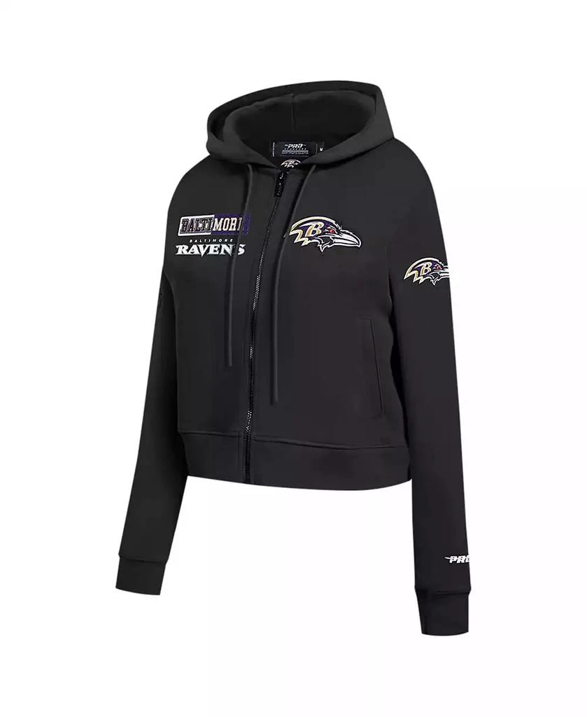 Pro Standard Women's Black Baltimore Ravens Split Logo Full-Zip Hoodie 2