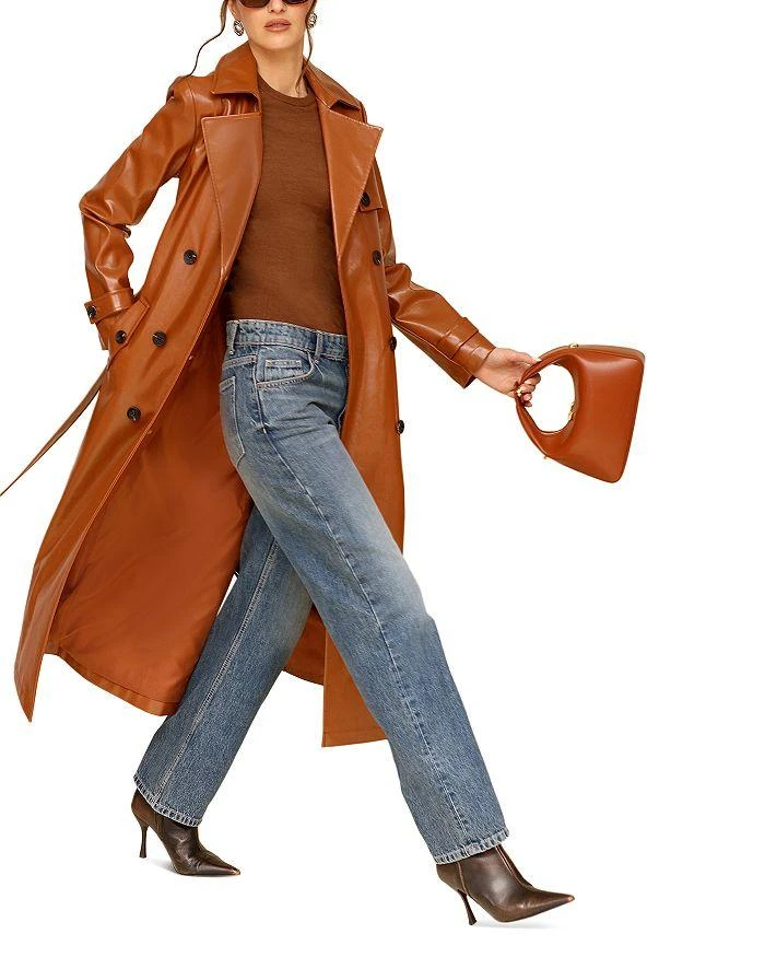 Avec Les Filles Faux Leather Trench Coat 8