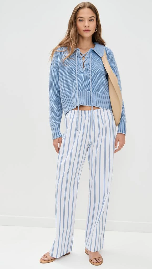 Splendid Roxie Lace Up Sweater 4