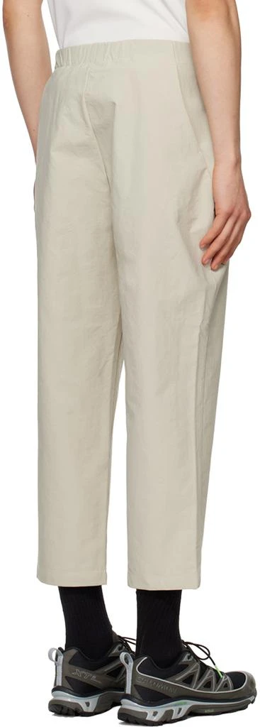 Goldwin Beige One-Tuck Trousers 3