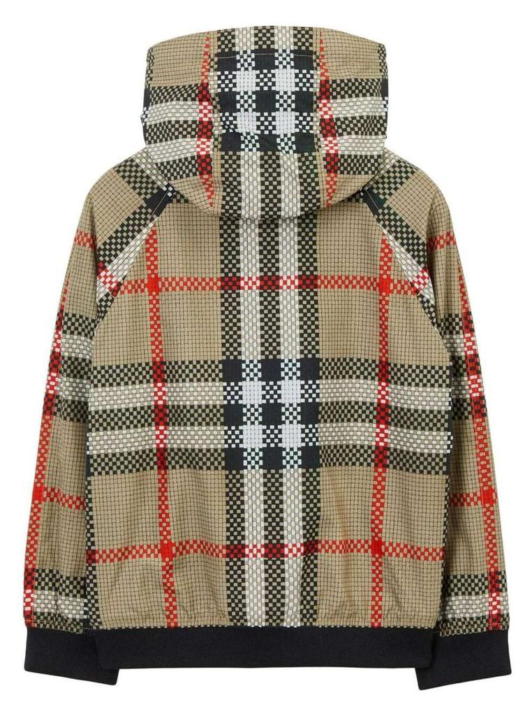 Burberry Kids Burberry Baby Boys 'Troy' Hooded Jacket With Vintage Check Print
