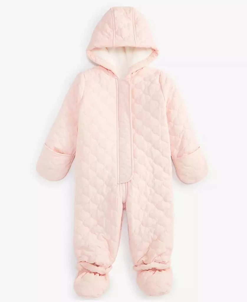 First Impressions Baby Girls and Boys Hooded Quilted Footed Snowsuit, Created for Macy's 1