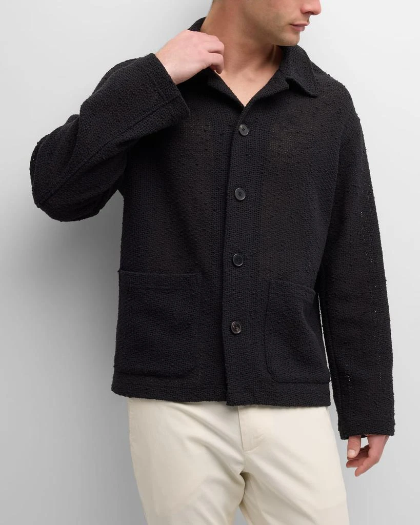 FRAME Men's Crochet Button-Front Jacket 6