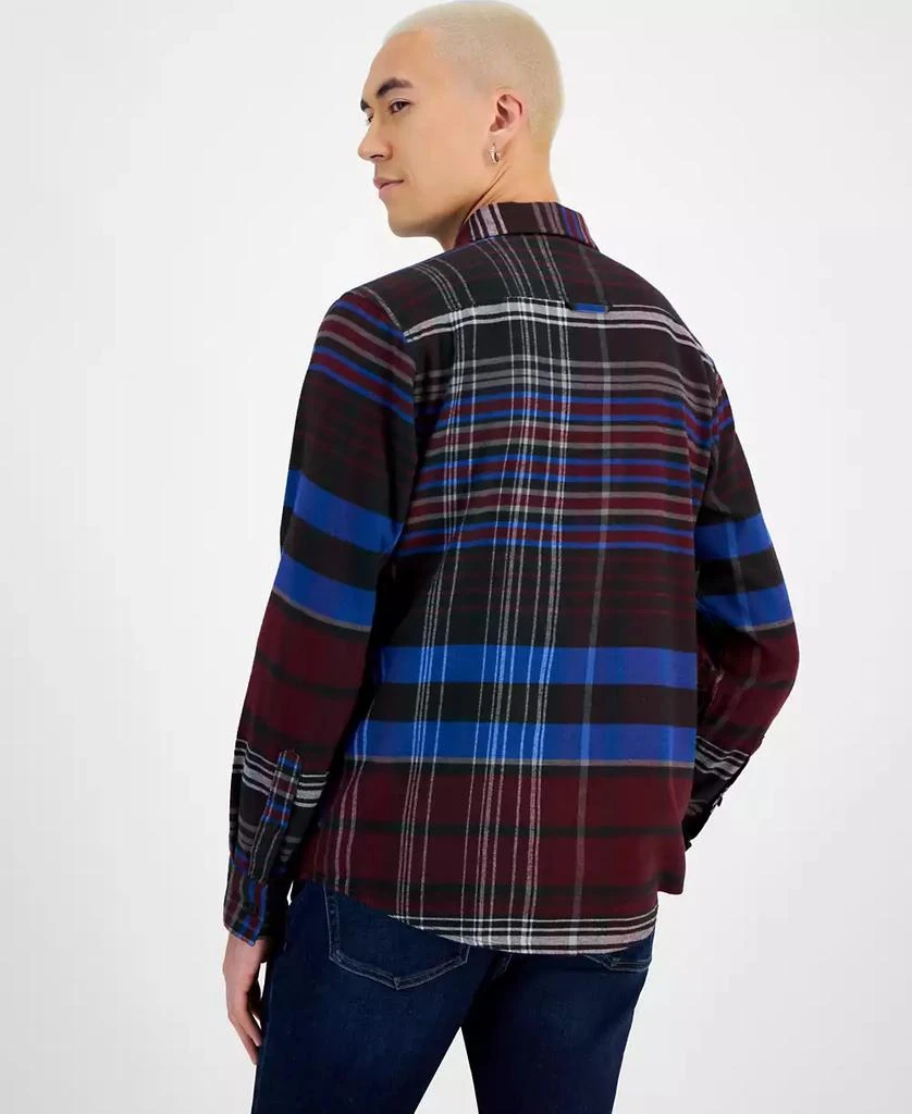 Sun + Stone Men's Olly Plaid Flannel Shirt, Created for Macy's 3