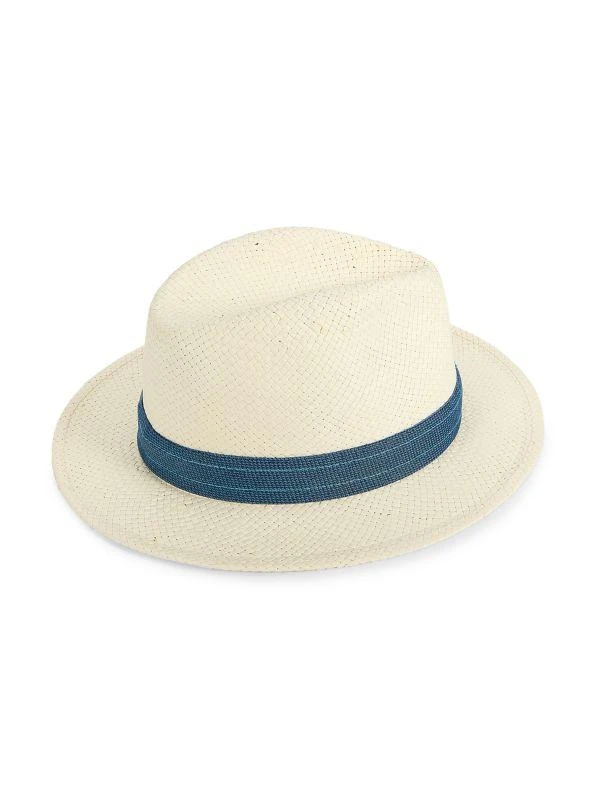 Saks Fifth Avenue Potenza Denim & Straw Hat 2
