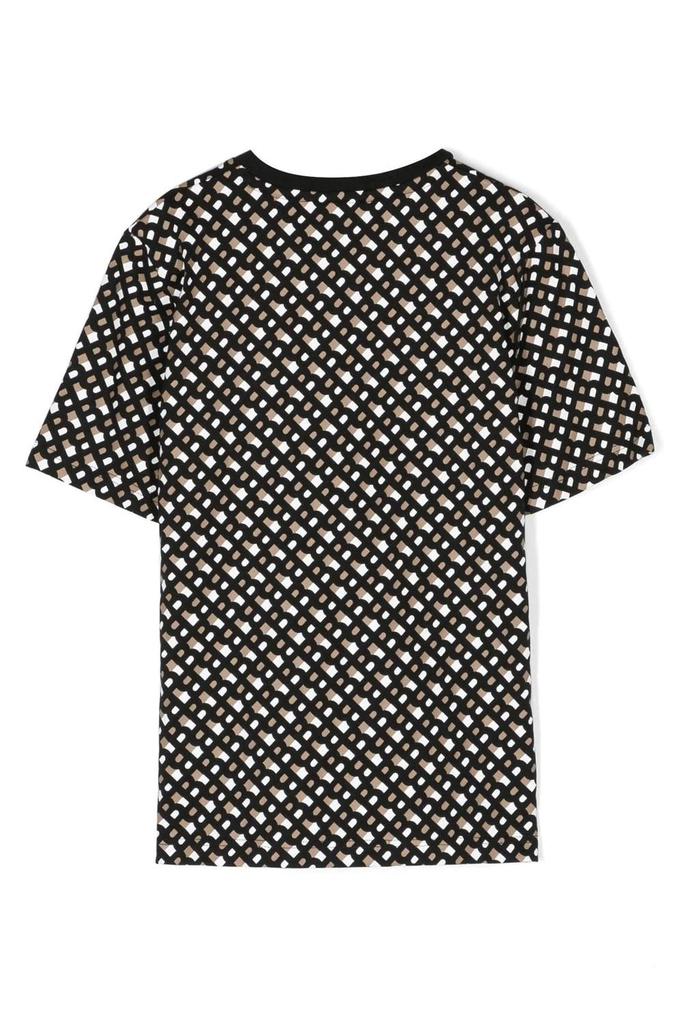 undefined Kids Monogram T Shirt Black/Brown/White