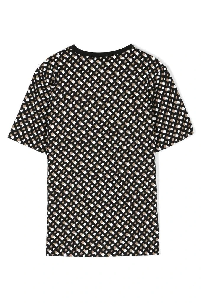 undefined Kids Monogram T Shirt Black/Brown/White 2