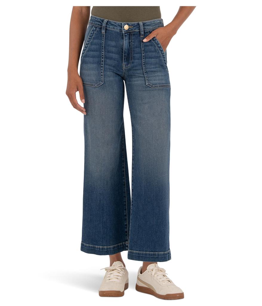 Charlotte High-rise Wide Leg Pork Chop-wide Hem In Reflective – On