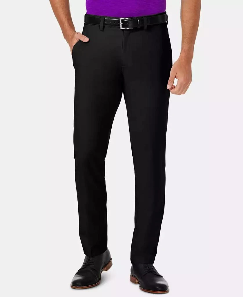 Haggar Men's Cool 18 Pro Slim-Fit 4-Way Stretch Moisture-Wicking Non-Iron Dress Pants 1