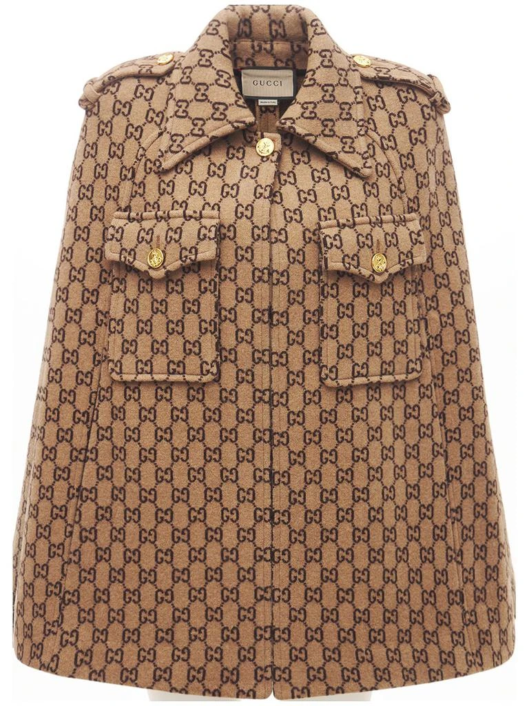 Gucci Gg Wool Cloth Cape 1