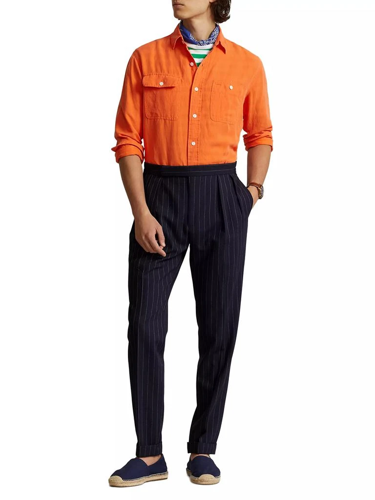 Ralph Lauren Silk-Linen Long-Sleeve Sport Shirt 2