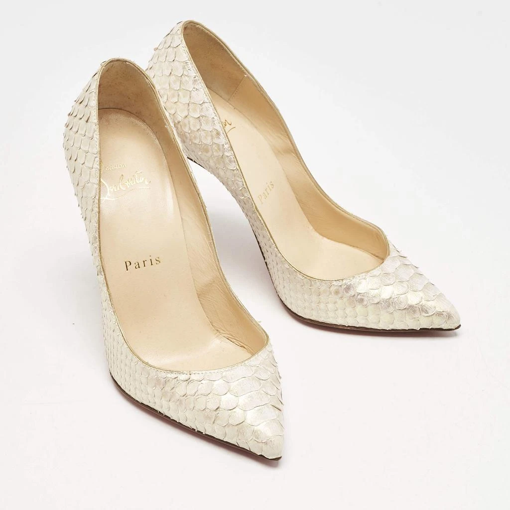 Christian Louboutin Christian Louboutin Cream Python Leather Pigalle Follies Pumps Size 36 4