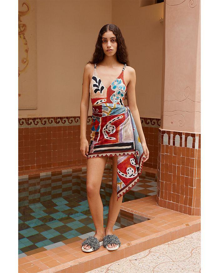 ALÉMAIS Michelle V Neck Patchwork Print Swimsuit