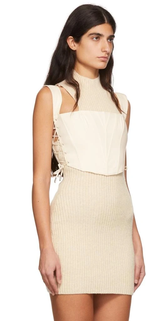 Danielle Guizio Off-White Cotton Tank Top 2