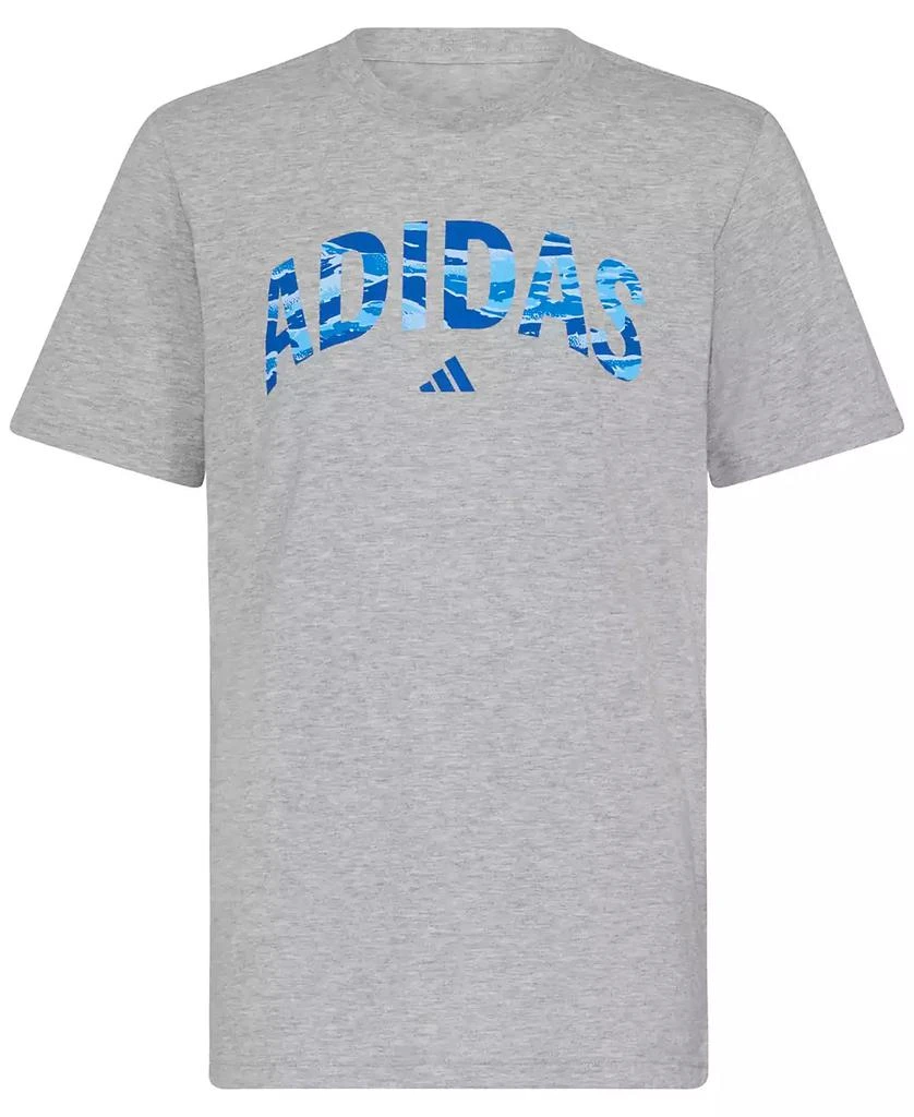 Adidas Big Boys Tiger Camo Logo Cotton-Blend T-Shirt 5