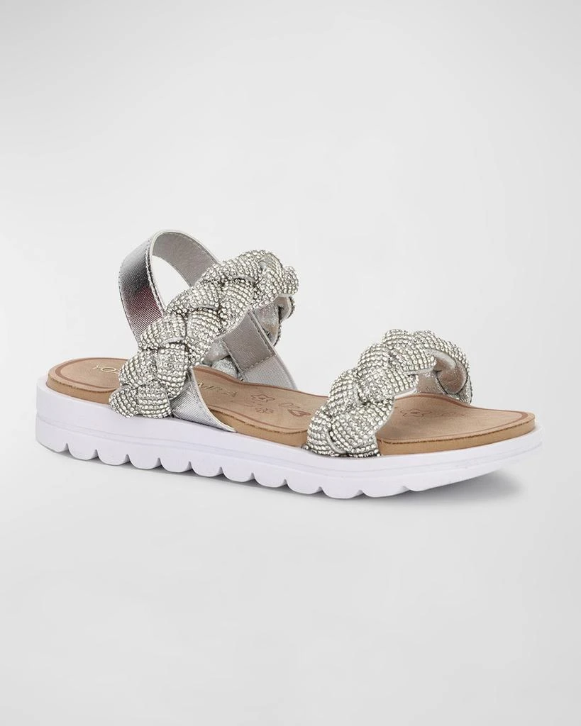 Yosi Samra Girl
s Miss Bradie Glam Faux Leather Sandals, Baby/Toddlers/Kids 2