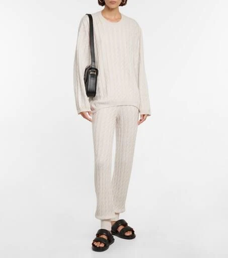 Jardin des Orangers Cable-knit cashmere pants 2