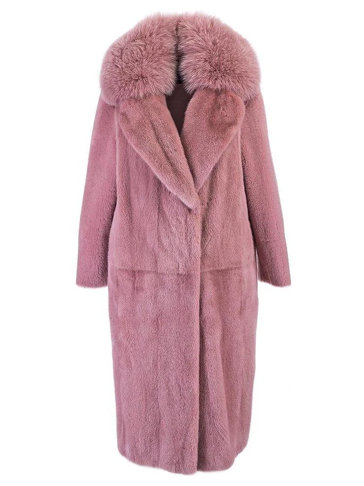 BLANCHA Blancha Shawl Collar Long Coat