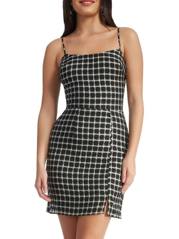 Dress The Population Kallan Plaid Bodycon Mini Dress 1