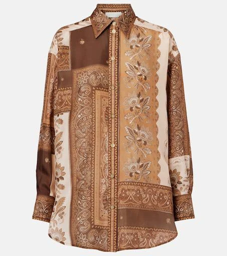 Zimmermann Lucky bandana silk satin shirt 1