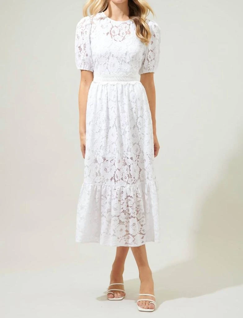 Sugarlips Fleur De Lis Dress In White 1