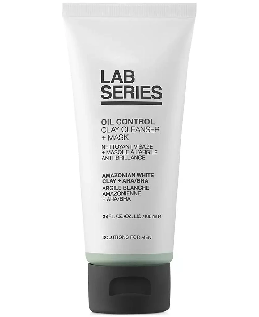 Lab Series Skincare for Men Oil Control Clay Cleanser + Mask, 3.4-oz. 1