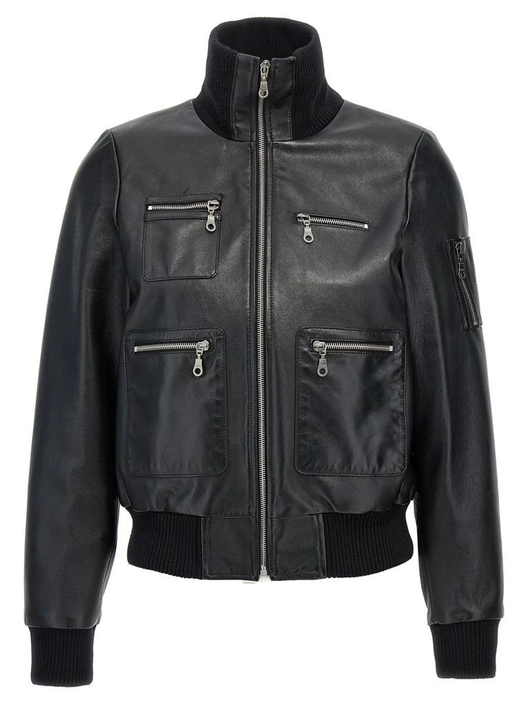 Chloé Chloé Leather Bomber Jacket 1