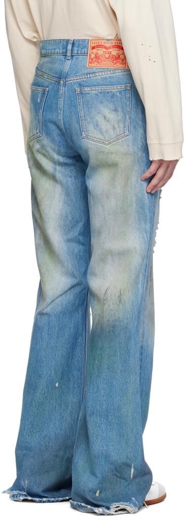 パンツ egon lab samy wide leg stone washed blue SAMY WIDE LEG JEANS – EGONLAB