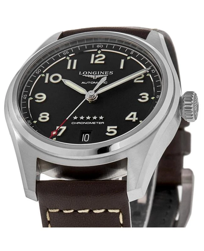 Longines Longines Spirit Automatic Black Dial Leather Strap Men's Watch L3.410.4.53.0 2