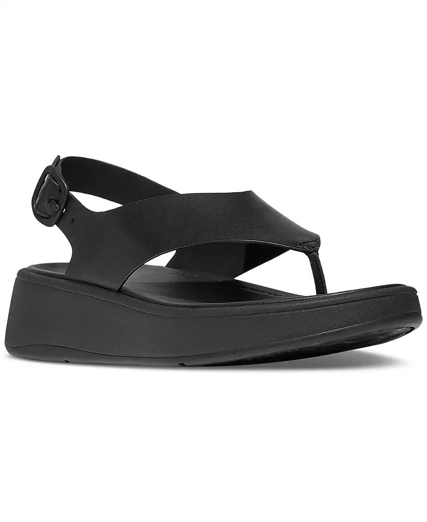 FitFlop Women's F-Mode Leather Flatform Back Strap T-Post Sandals 1