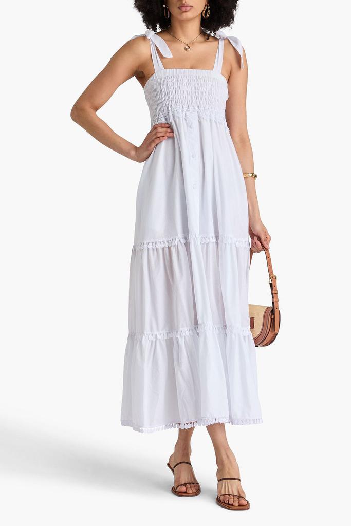 Charo Ruiz Ibiza Delphinus tiered cotton-blend voile maxi dress