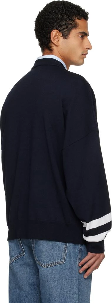 Balmain Navy College Emblem Knit Sweater 3