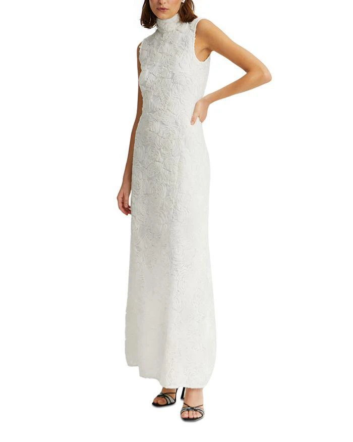 sachin and babi light blue dress Chiffon Ruffle Maxi Dress