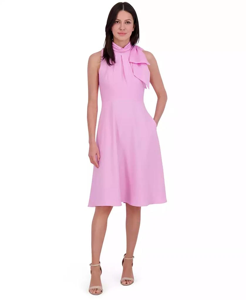 Eliza J Petite Bow Halter Midi Dress 4