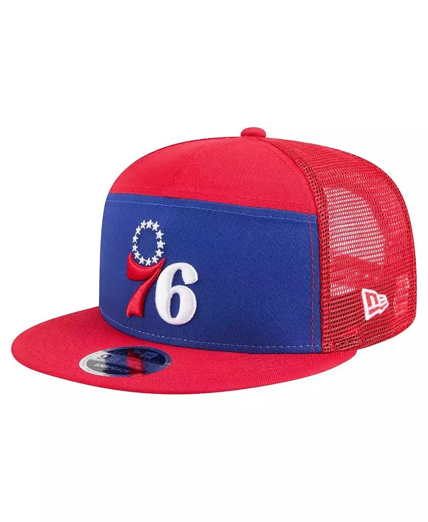 New Era Men's Royal/Red Philadelphia 76ers Outdoor Split Panel 9FIFTY Snapback Hat