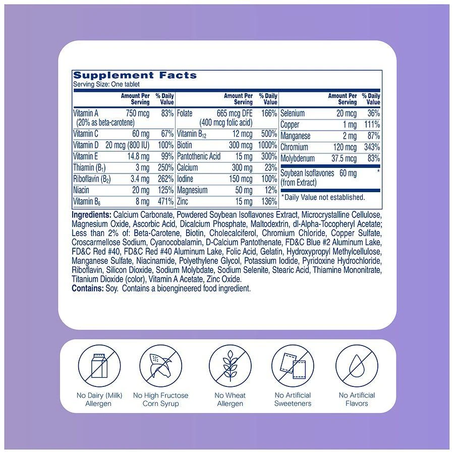 One A Day Women
s Menopause Formula Multivitamin Tablets 4